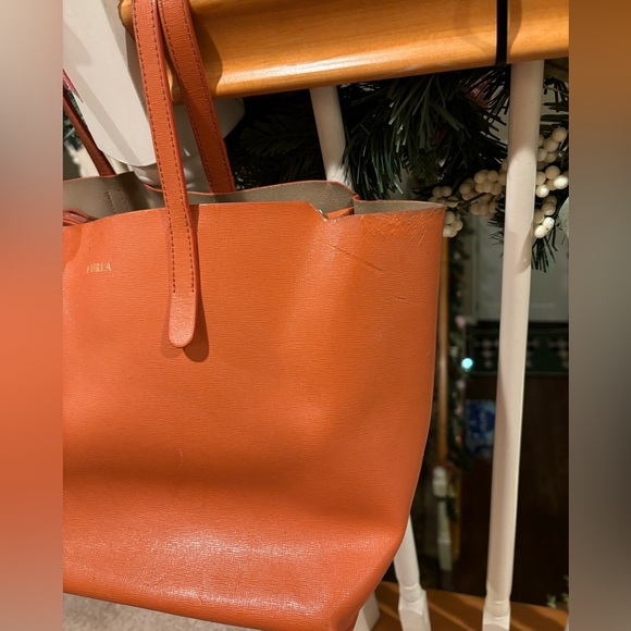Furla Orange Leather Bag - Picture 3 of 4